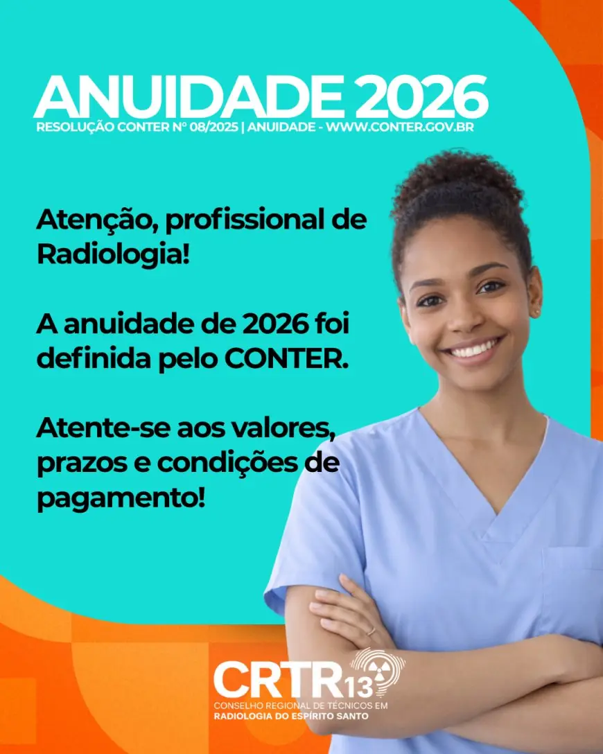 Anuidade 2026 – Fique atento, profissional da Radiologia!