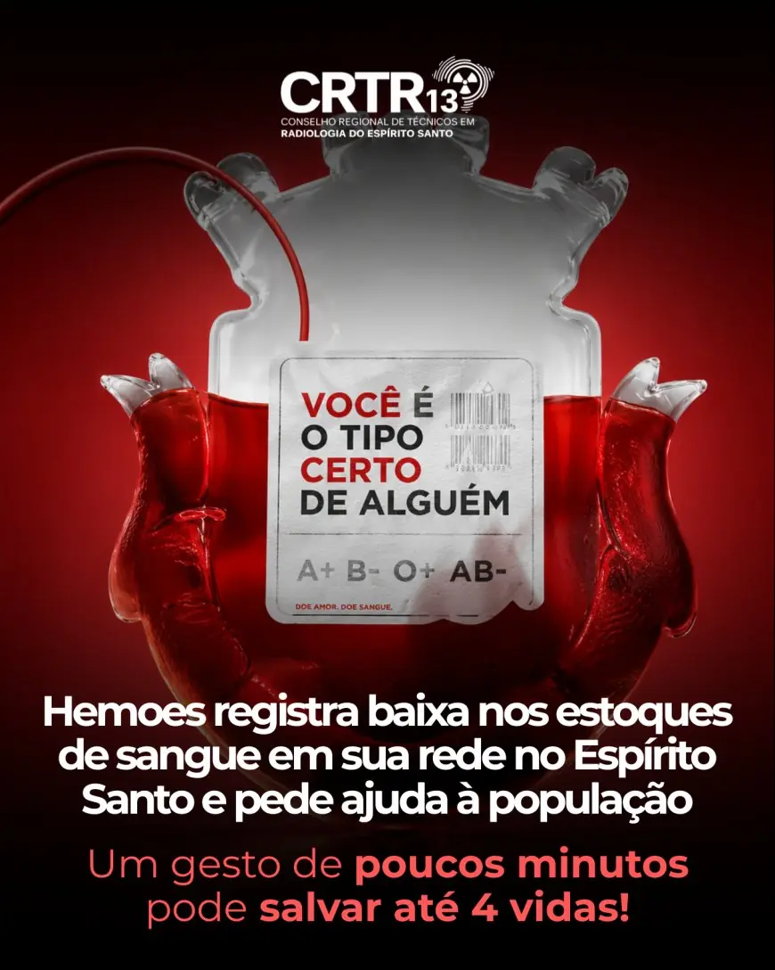 Um gesto de poucos minutos pode salvar até 4 vidas!