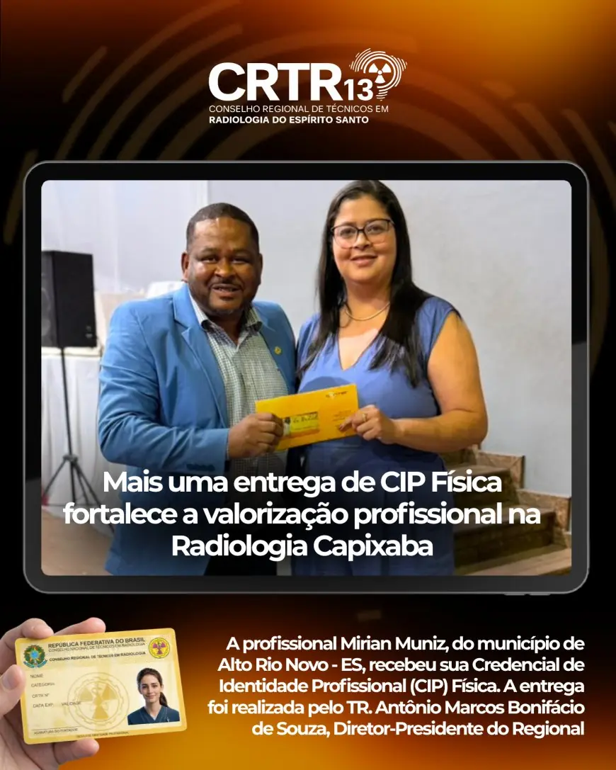 Mais uma Credencial de Identidade Profissional entregue!