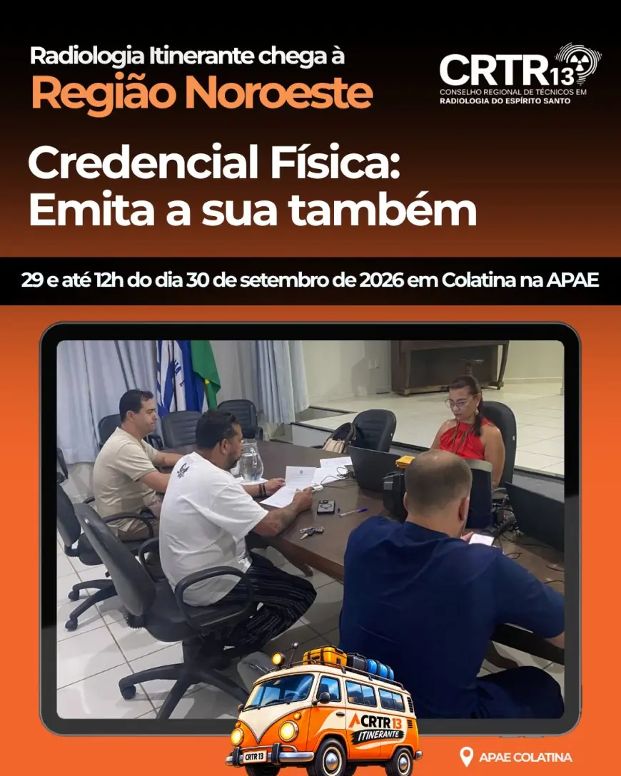 ATENÇÃO, PROFISSIONAIS DA RADIOLOGIA DA REGIÃO NOROESTE!