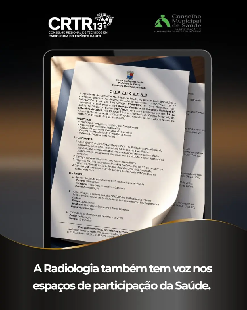 O CRTR-13 segue presente nos espaços de diálogo e participação que fazem parte da construção da saúde pública.