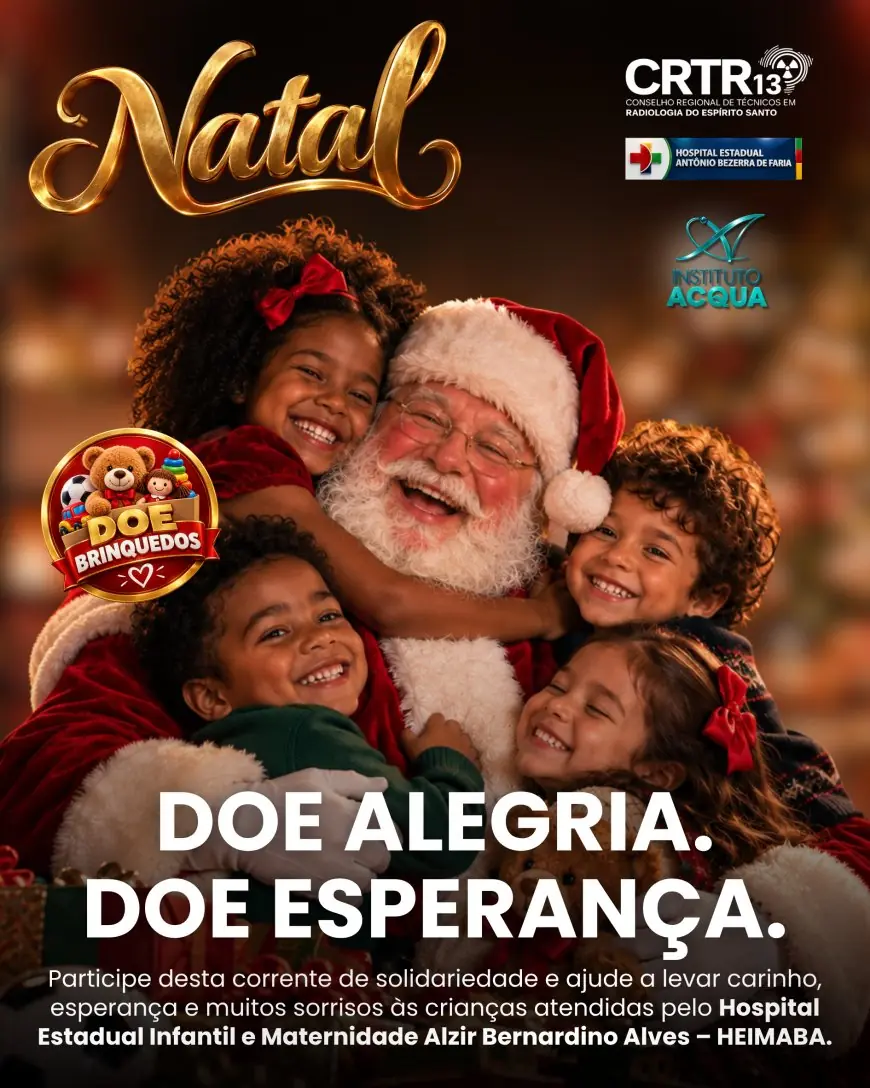 DOE ALEGRIA. DOE ESPERANÇA. FAÇA PARTE DE UM NATAL MAIS FELIZ!