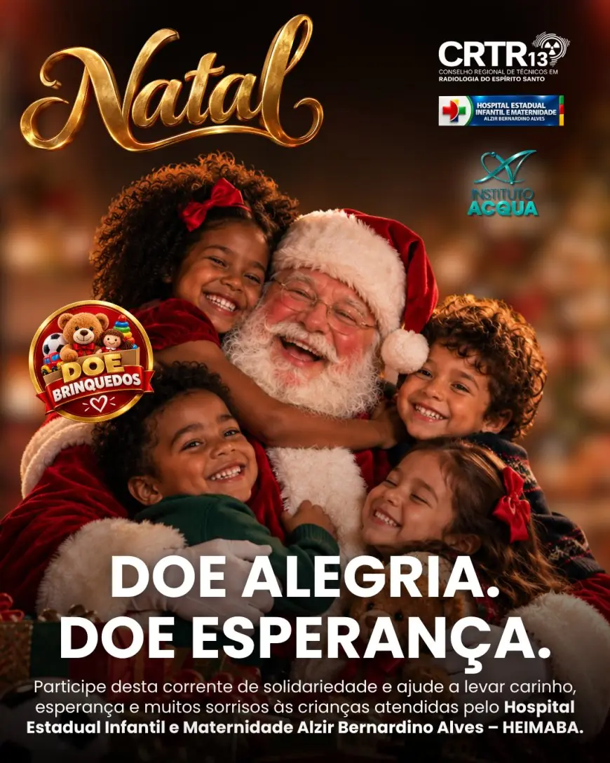 DOE ALEGRIA. DOE ESPERANÇA. FAÇA PARTE DE UM NATAL MAIS FELIZ!